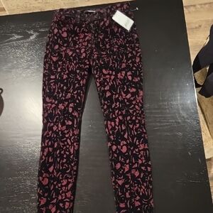 Nwt! J Brand Super Skinny Mid Rise Brocade Jeans 25